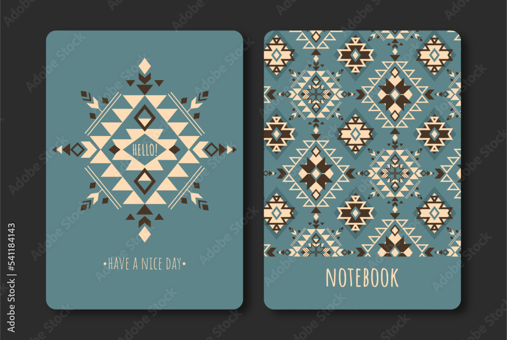 Card design with ethnic African tribal ornaments. Abstract background ...