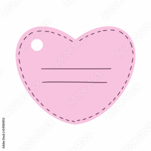 Valentine card. Heart shaped note sheet. photo