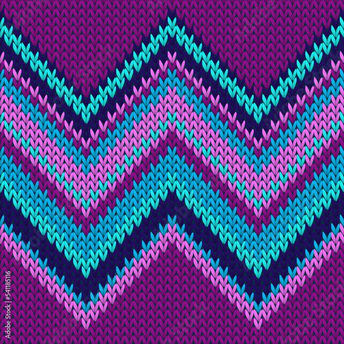 Trendy zig zal lines christmas knit geometric