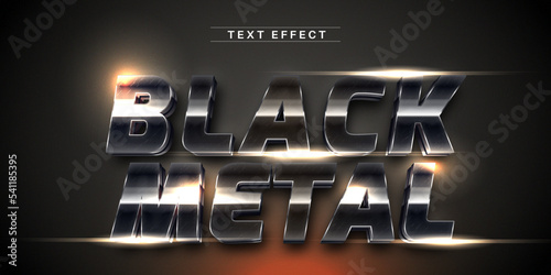 Chrome Metallic Text Effect