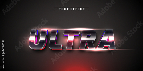 Chrome Metallic Text Effect
