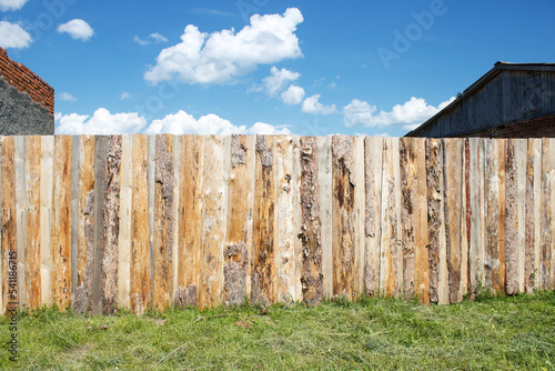 Wallpaper Mural rural landscape with wooden fence on meadow Torontodigital.ca