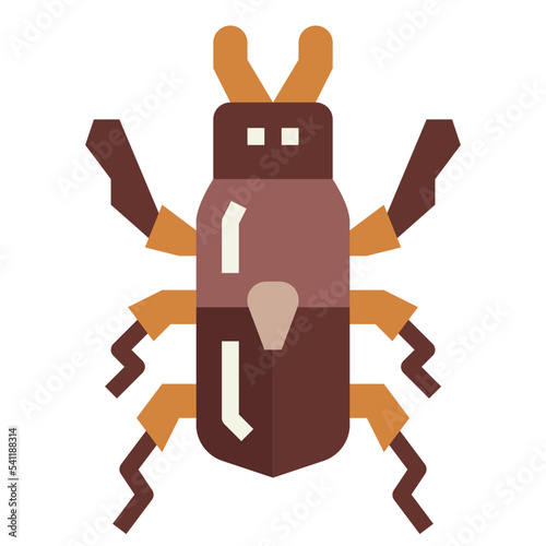 bug flat icon style
