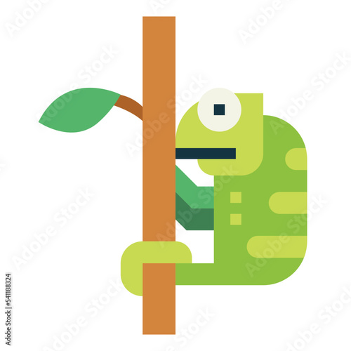 chameleon flat icon style