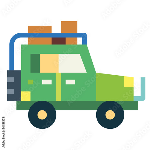 suv flat icon style