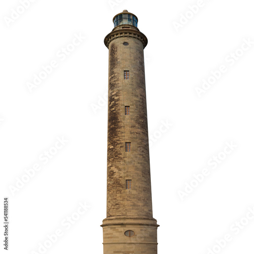 Lighthouse beacon on coast in PNG isolated on transparent background