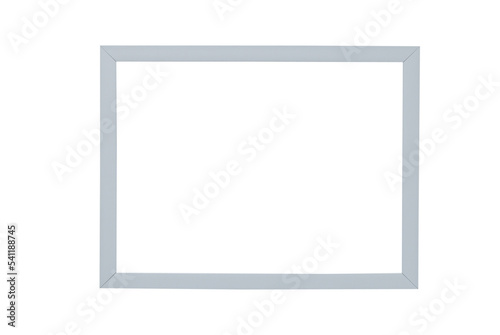 Empty blank grey picture frame in PNG isolated on transparent background