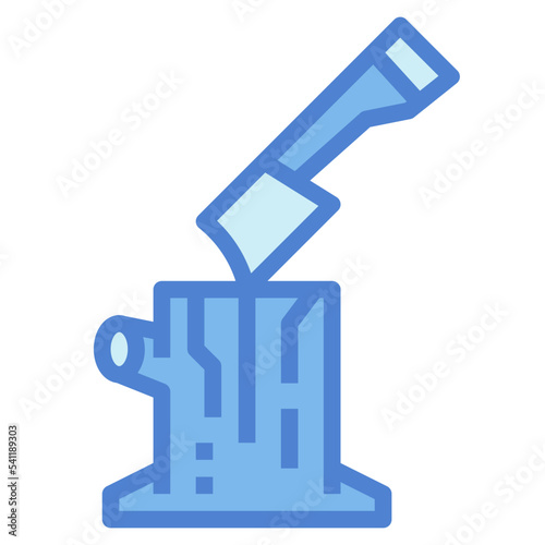 deforestation two tone icon style