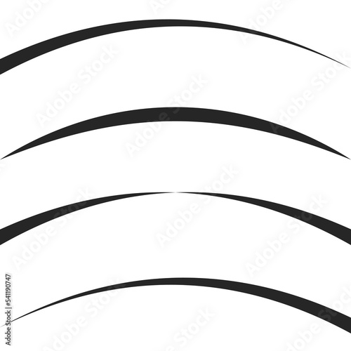 Swoosh curve arc line, smooth bend stripe logo element photo