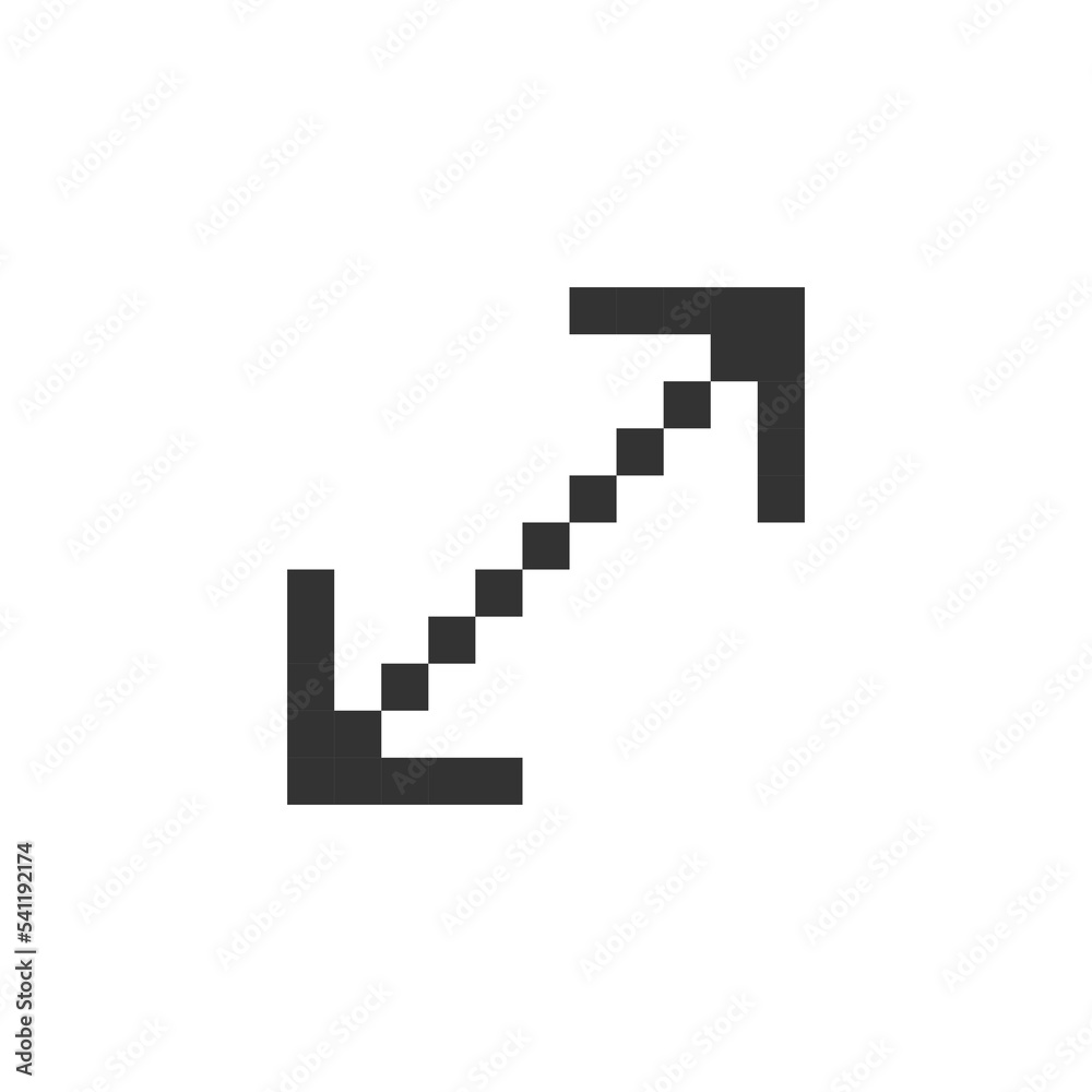Enlarge pixelated ui icon. Scaling player window. Gesture on touch screen area. Editable 8bit graphic element. Outline isolated vector user interface image for web, mobile app. Retro style Enlarge pixelated ui icon. Scaling player window. Gesture on touch screen area. Editable 8bit graphic element. Outline isolated vector user interface image for web, mobile app. Retro style