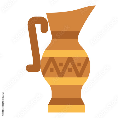 Ancient Jar flat icon style