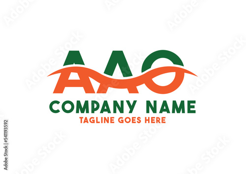 Letter AAO logo design vector template, AAO logo photo