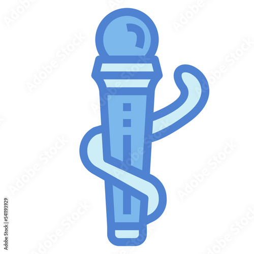 rod of asclepius two tone icon style
