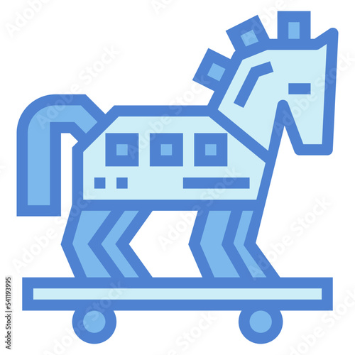 trojan horse two tone icon style