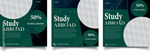 Study abroad and higher education facebook or instagram social media post amp web banner design