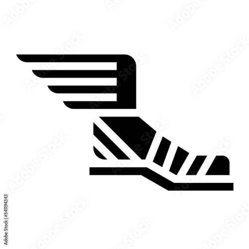 sandal glyph icon style