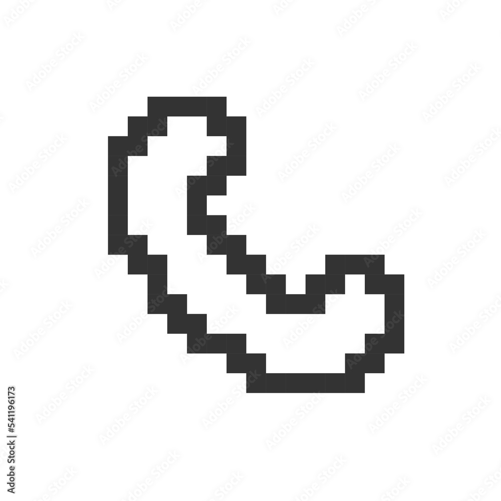Cell phone pixelated ui icon. Retro corded brick phone. Old-school equipment. Editable 8bit graphic element. Outline isolated vector user interface image for web, mobile app. Retro style Cell phone pixelated ui icon. Retro corded brick phone. Old-school equipment. Editable 8bit graphic element. Outline isolated vector user interface image for web, mobile app. Retro style