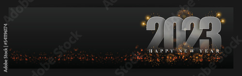 Vector illustration for Happy New year 2023 background poster banner flyer card