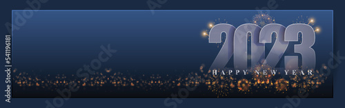 Vector illustration for Happy New year 2023 background poster banner flyer card