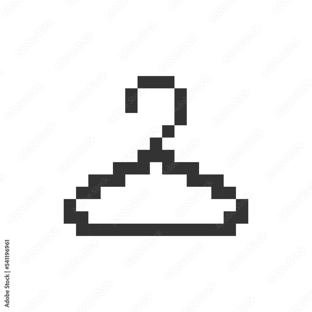 custom made wallpaper toronto digitalHanger pixelated ui icon. Keep clothes neat and wrinkles free. Boutique inventory. Editable 8bit graphic element. Outline isolated vector user interface image for web, mobile app. Retro style
