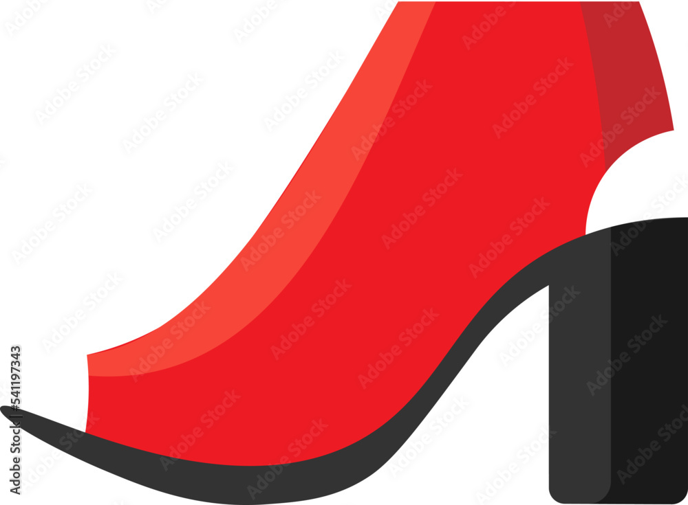 Women's summer shoes flat illustration