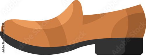 Leather retro shoe flat illustration
