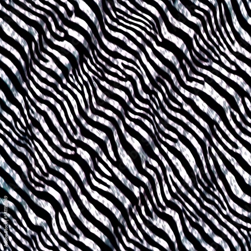 Zebra skin background. Zebra fur Seamless pattern Digital art.