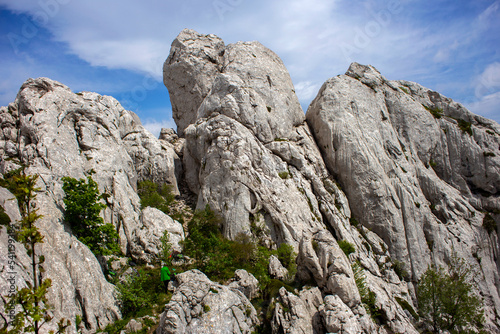 Tulove grede - famous part of Velebit mountain in Croatia  landscape