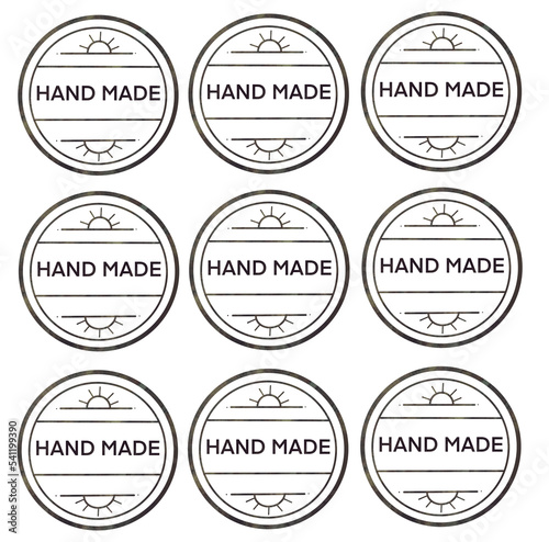 Stamp handmade.100% handmade.Template,layout,background for handmade products.Print quality.Stamp,symbol handmade.
