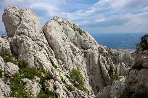 Tulove grede - famous part of Velebit mountain in Croatia  landscape