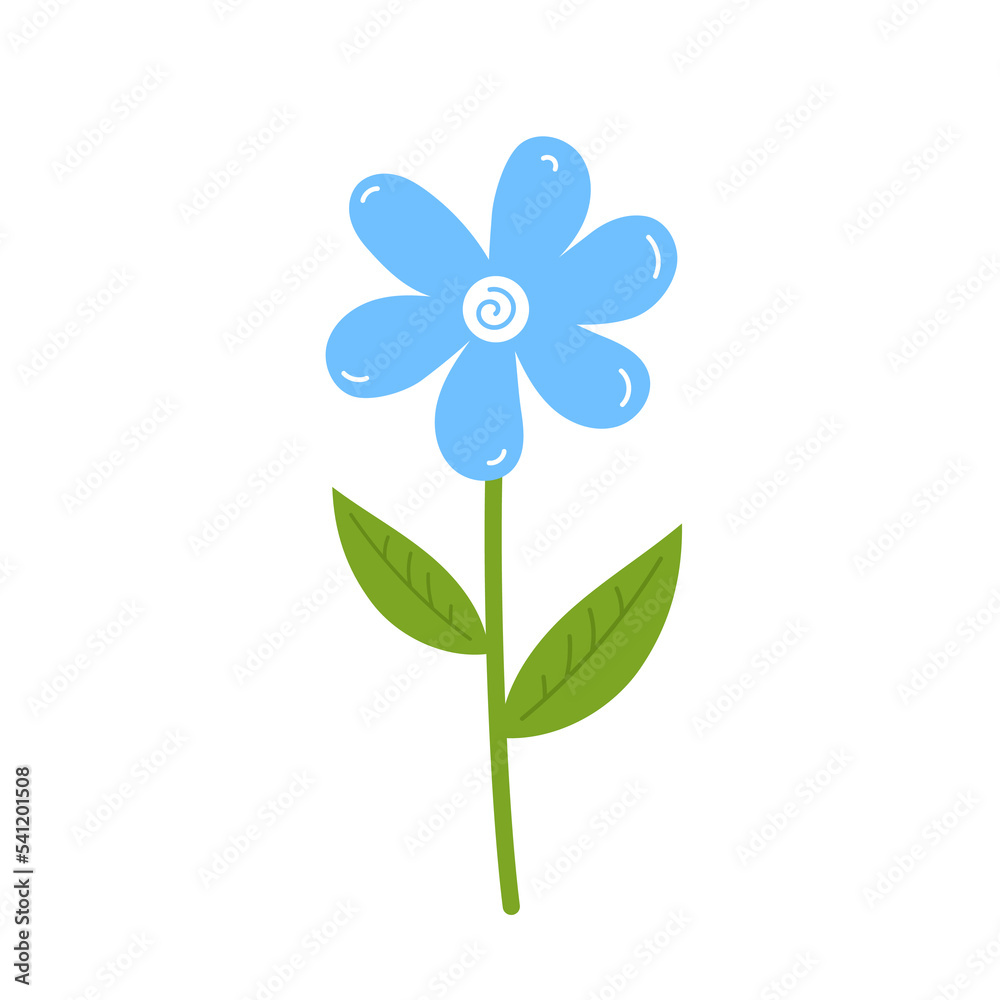 Simple flower isolated on white background. Simple flower isolated on white background.