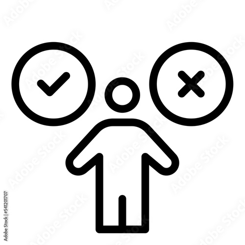 decision icon outline