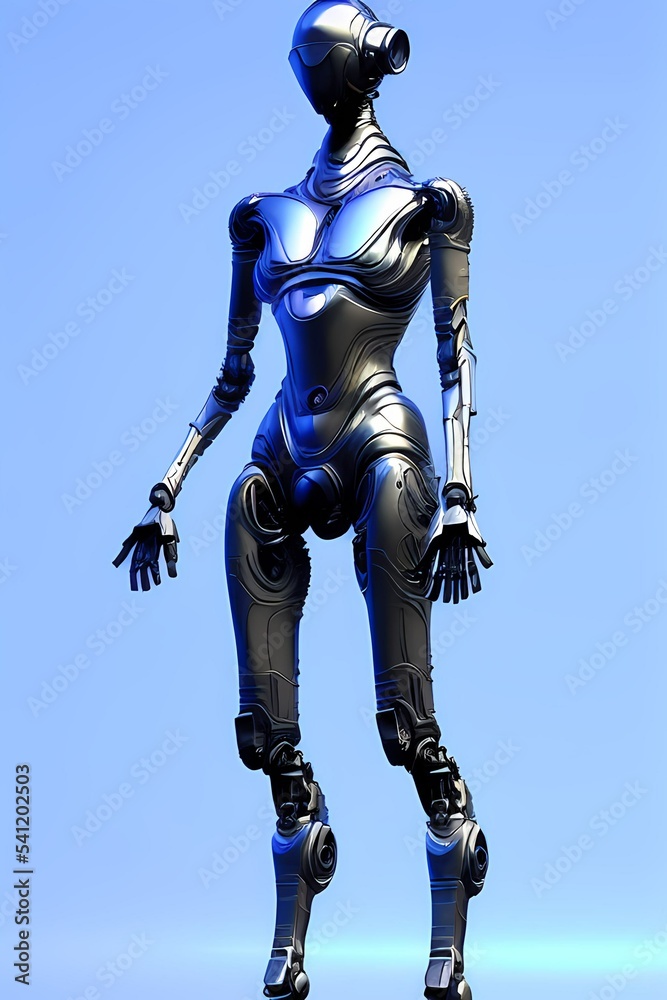 Alien Robot Android 3d illustration character no background Alien Robot Android 3d illustration character no background