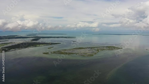 Islands in the north of Sri Lanka view from above. photo