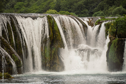 Fototapeta Naklejka Na Ścianę i Meble -  Una canyon with waterfalls cascade in Bosnia and Herzegovina