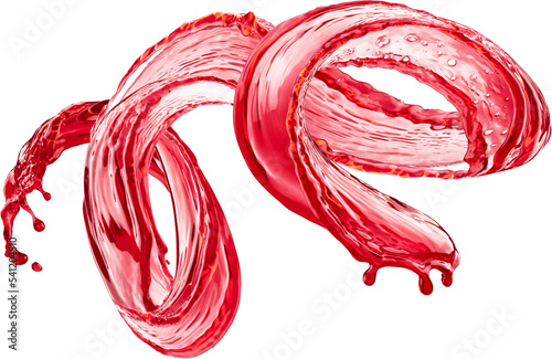 Berry juice splash isolated