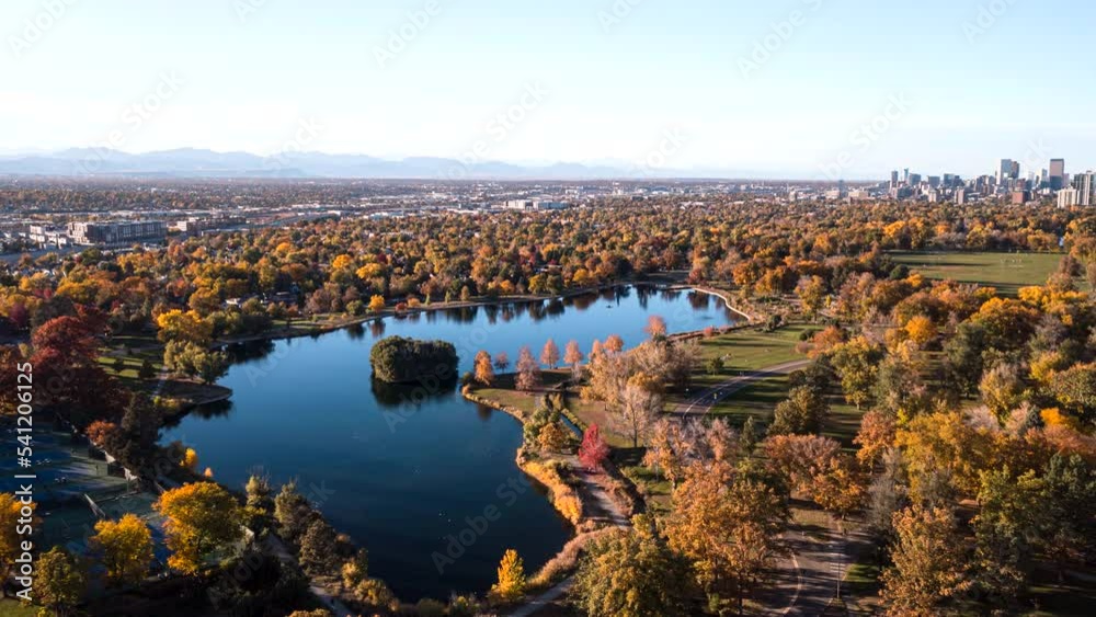 Fall Colors in Wash Park, Denver, Colorado