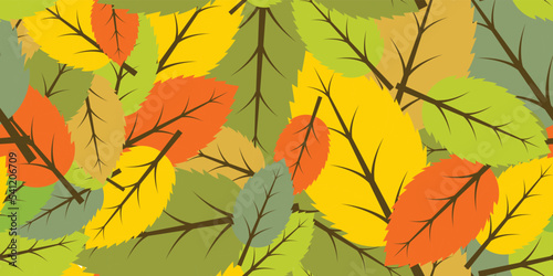 colorful autumn leaves background. seamless pattern. floral background