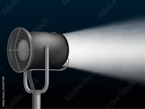 3D Working Snow Cannon In The Dark