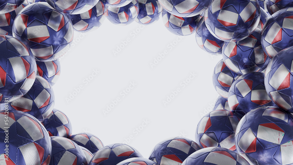 Casablanca, morocco, october 21, 2022, Soccer balls background with the