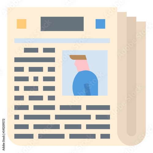 newspaper flat icon photo