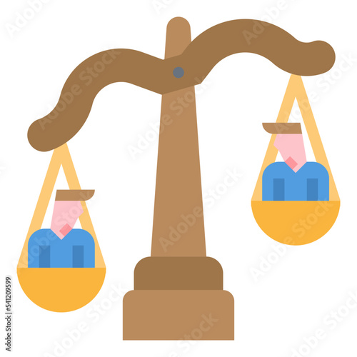 inequality flat icon