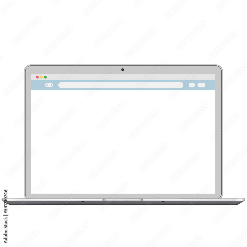 Browser mockup on laptop screen Browser mockup on laptop screen