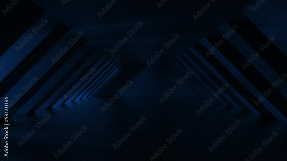 4K Futuristic Sci Fi Neon Tunnel With Blue Neon Light. Glowing Colorful Light Coming Through The Corridor. 3D Motion Animation Seamless Loop 4K Futuristic Sci Fi Neon Tunnel With Blue Neon Light. Glowing Colorful Light Coming Through The Corridor. 3D Motion Animation Seamless Loop