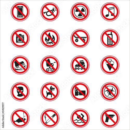 prohibition signs warning stop vector Free Download prohibition signs warning stop vector - GFXLoad