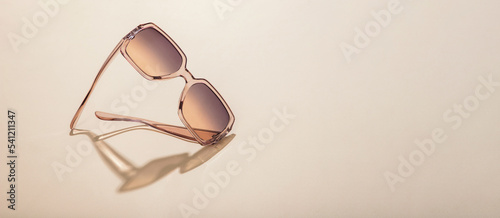 Sunglasses on background. For sunglasses sale, banner and copy space for text
