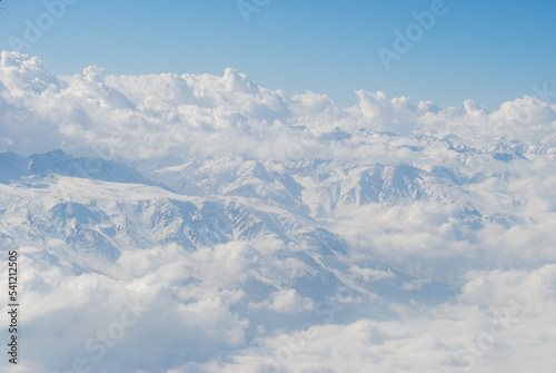 Mountain view of the Himalayas from the plane © Chanita