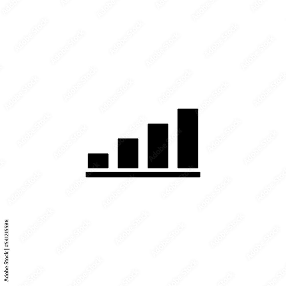 Growing graph, bar chart icon