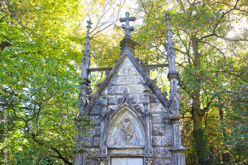 Ancient crypt in Baikove Cemetery in Kyiv, Ukraine  © Lindasky76