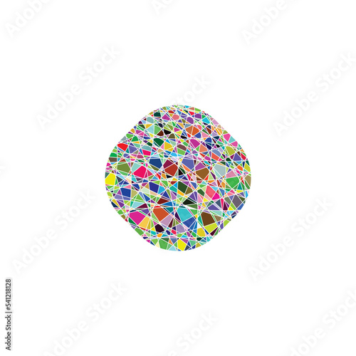 colorful opal gemstone abstract vector logo